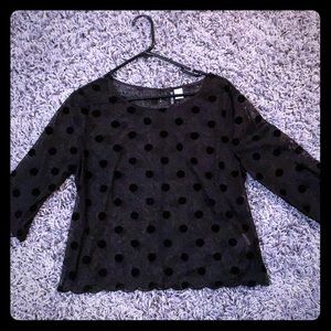 Sheer Mid Sleeve Top